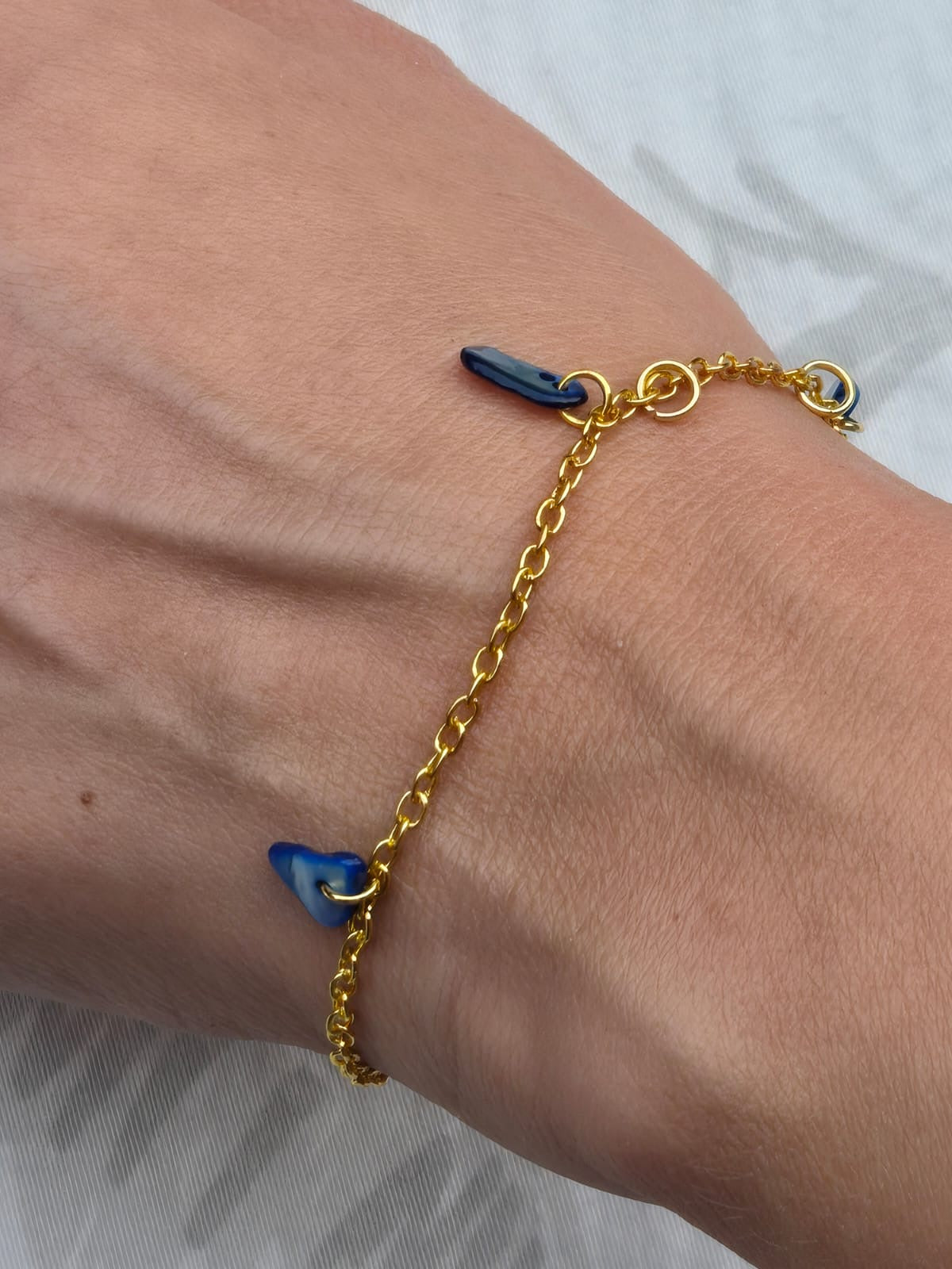 Bracelet pierre bleu