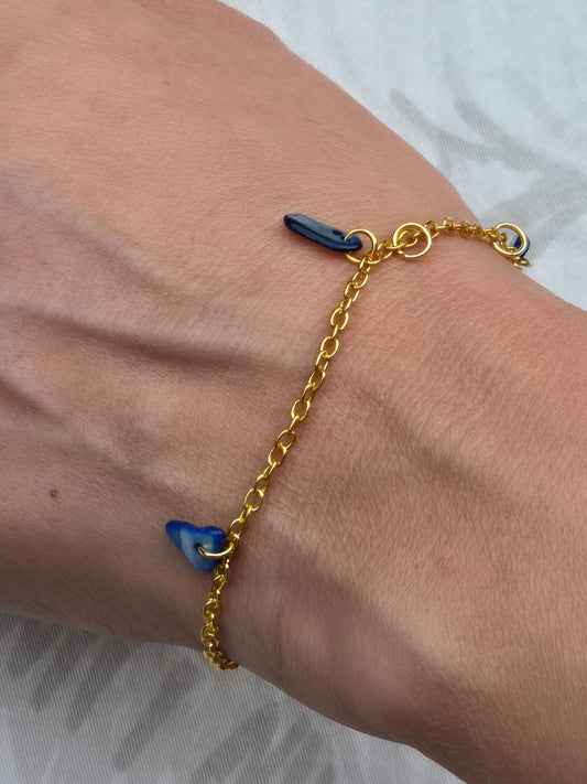 Bracelet pierre bleu