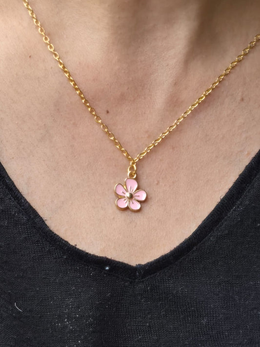 collier  pendentif fleur