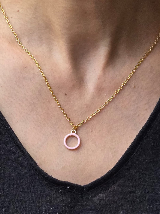 collier  pendentif anneau